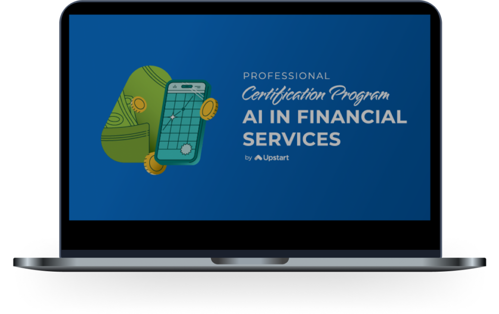 Upstart AI In Finance Services video thumbnail on a Macbook screen